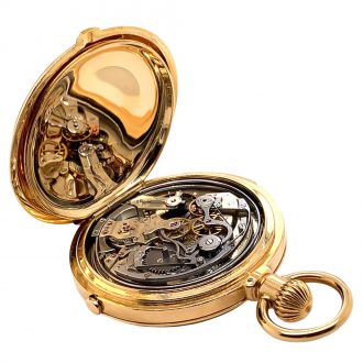 Danish/Swiss gold five-minute repeating lever chronograph Circa 1873