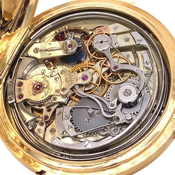 Danish/Swiss gold five-minute repeating lever chronograph Circa 1873 Danish/Swiss gold five-minute repeating lever chronograph Circa 1873