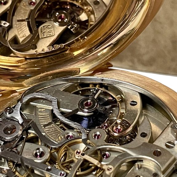 Danish/Swiss rose gold lever split-seconds chronograph Circa 1877 Danish/Swiss rose gold lever split-seconds chronograph Circa 1877