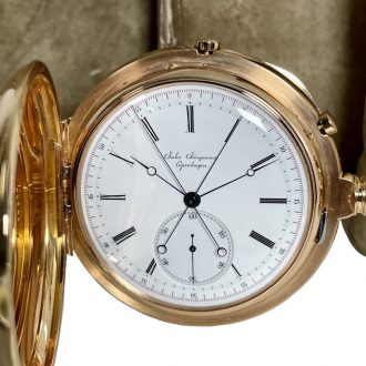 Danish/Swiss rose gold lever split-seconds chronograph Circa 1877
