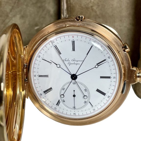 Danish/Swiss rose gold lever split-seconds chronograph Circa 1877 Danish/Swiss rose gold lever split-seconds chronograph Circa 1877