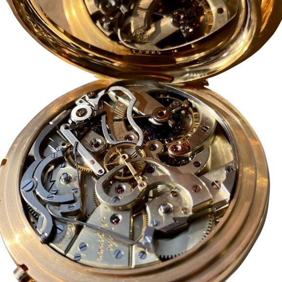 Danish/Swiss rose gold lever split-seconds chronograph Circa 1877 Danish/Swiss rose gold lever split-seconds chronograph Circa 1877