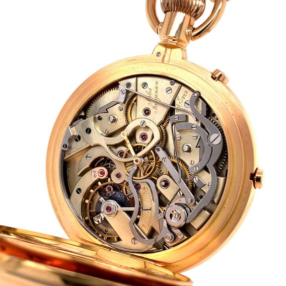 Danish/Swiss rose gold lever split-seconds chronograph Circa 1877 Danish/Swiss rose gold lever split-seconds chronograph Circa 1877