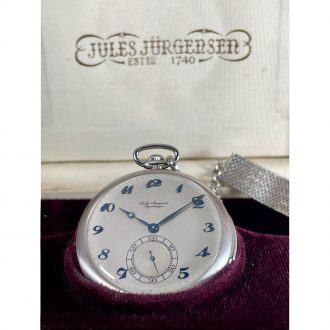 Danish/Swiss platinum lever dress watch with chatelaine Circa 1926