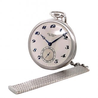 Danish/Swiss platinum lever dress watch with chatelaine Circa 1926