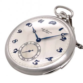 Danish/Swiss platinum lever dress watch with chatelaine Circa 1926