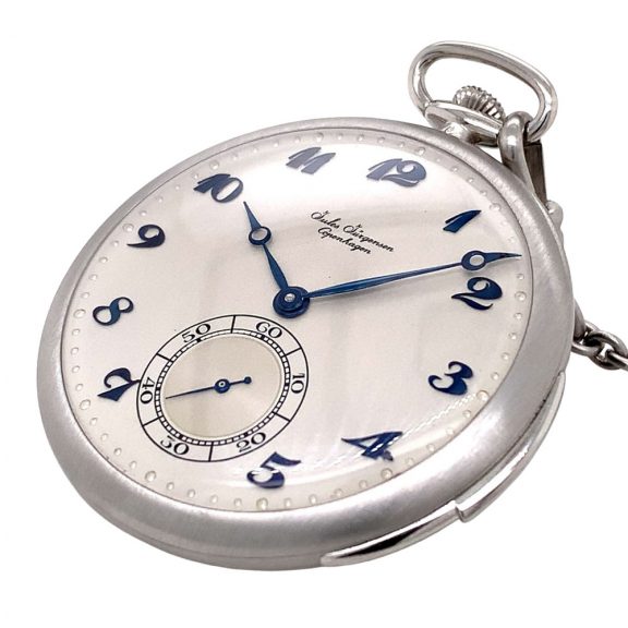 Danish/Swiss platinum lever dress watch with chatelaine Circa 1926 Danish/Swiss platinum lever dress watch with chatelaine Circa 1926