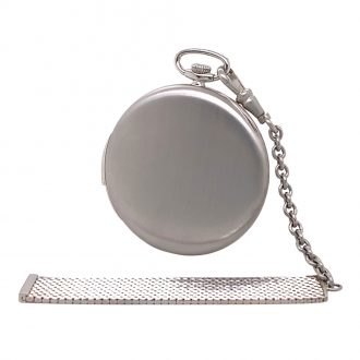 Danish/Swiss platinum lever dress watch with chatelaine Circa 1926