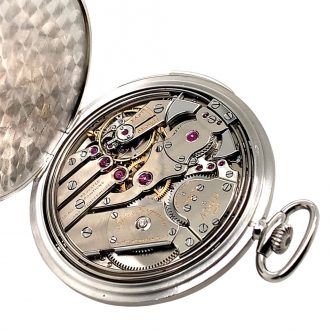 Danish/Swiss platinum lever dress watch with chatelaine Circa 1926