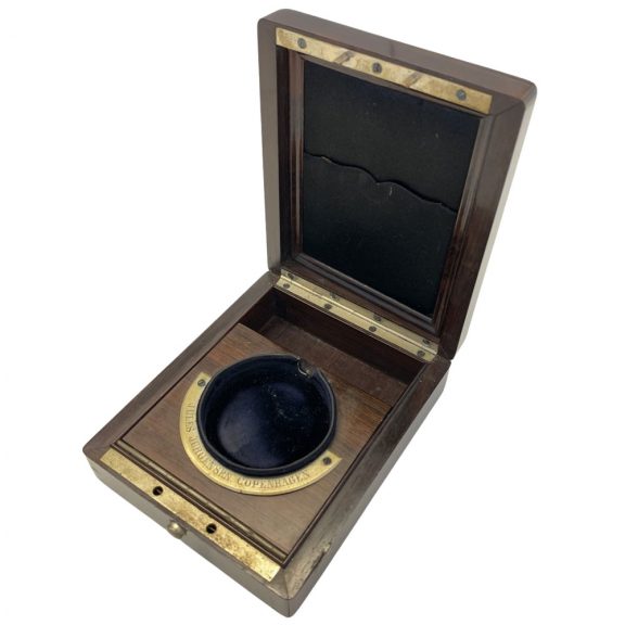 Danish/Swiss gold half-hunting cased lever chronograph Circa 1887 Danish/Swiss gold half-hunting cased lever chronograph Circa 1887
