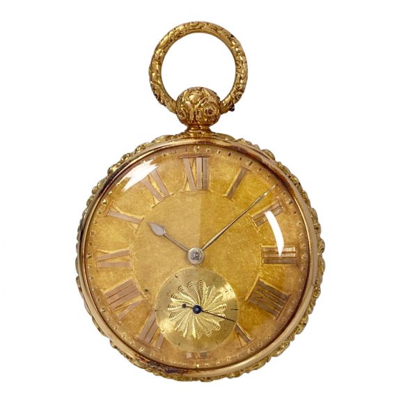 Heavy English 18 carat gold pocket chronometer Circa 1823