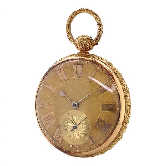Heavy English 18 carat gold pocket chronometer Circa 1823 Heavy English 18 carat gold pocket chronometer Circa 1823