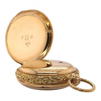 Heavy English 18 carat gold pocket chronometer Circa 1823