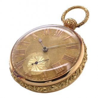 Heavy English 18 carat gold pocket chronometer Circa 1823