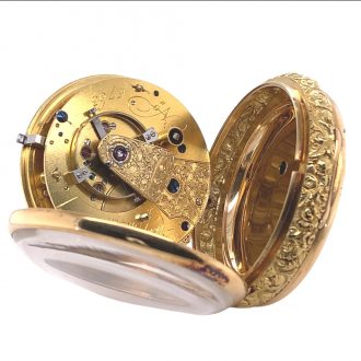 Heavy English 18 carat gold pocket chronometer Circa 1823
