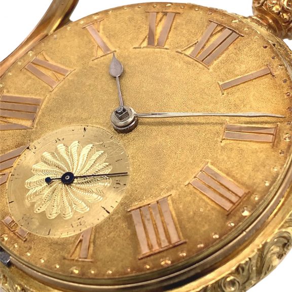 Heavy English 18 carat gold pocket chronometer Circa 1823 Heavy English 18 carat gold pocket chronometer Circa 1823