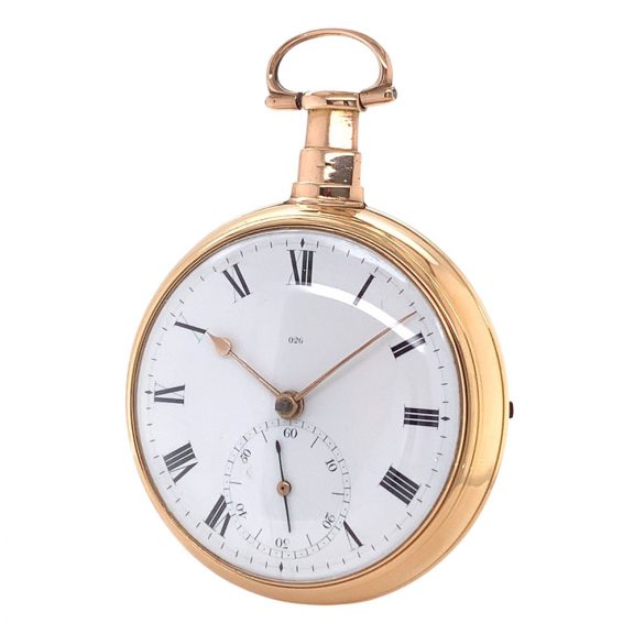 Rare English 18K rose gold open faced pocket watch Circa 1812 Rare English 18K rose gold open faced pocket watch Circa 1812