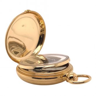 Swiss 18K gold hunting cased lever tourbillon watch Circa 1875