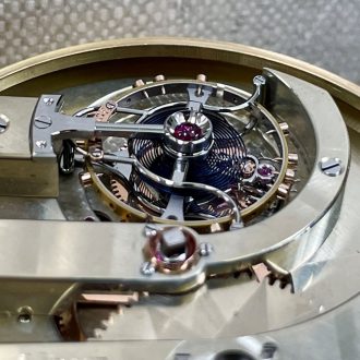 Swiss 18K gold hunting cased lever tourbillon watch Circa 1875
