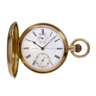 English gold half-hunting cased power reserve lever watch Circa 1869