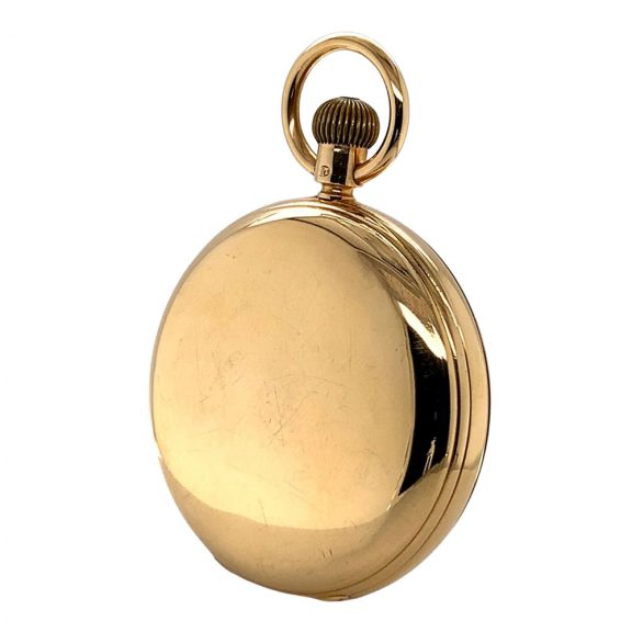 English gold half-hunting cased power reserve lever watch Circa 1869 English gold half-hunting cased power reserve lever watch Circa 1869