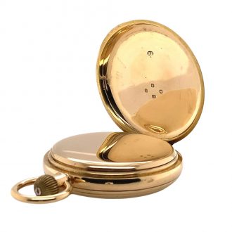 English gold half-hunting cased power reserve lever watch Circa 1869