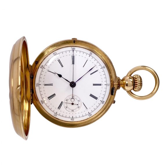 French lever chronograph made for the English market Circa 1882