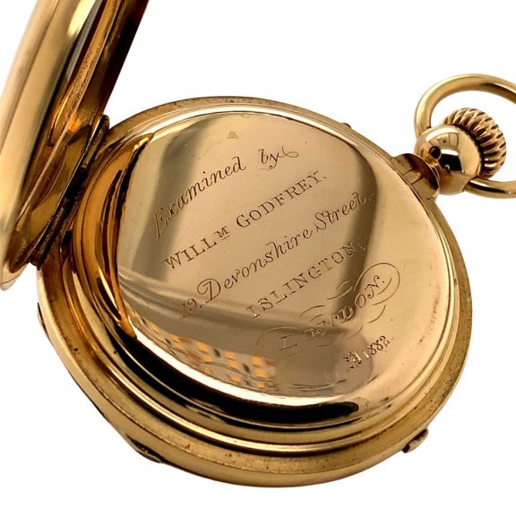 French lever chronograph made for the English market Circa 1882 French lever chronograph made for the English market Circa 1882