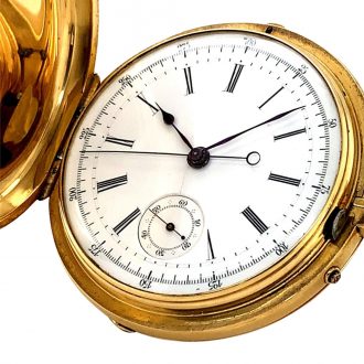 French lever chronograph made for the English market Circa 1882