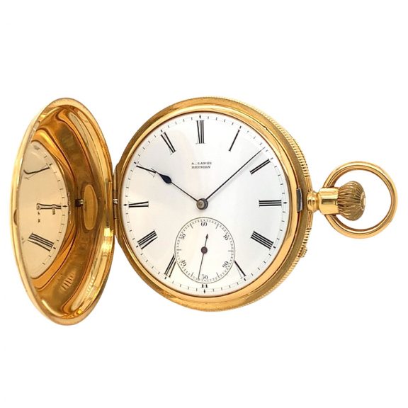 Early and heavy German 18K gold lever pocket watch Circa 1869 Early and heavy German 18K gold lever pocket watch Circa 1869