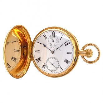 English 18K rose gold 30h power reserve chronometer Circa 1883