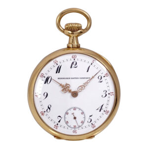 Swiss 18 carat gold open faced lever pocket watch Circa 1900