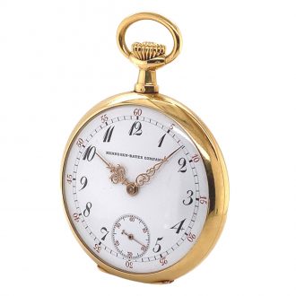 Swiss 18 carat gold open faced lever pocket watch Circa 1900