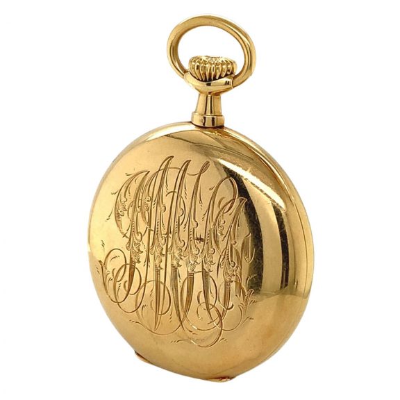 Swiss 18 carat gold open faced lever pocket watch Circa 1900 Swiss 18 carat gold open faced lever pocket watch Circa 1900