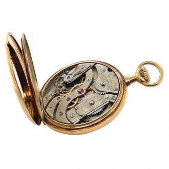 Swiss 18 carat gold open faced lever pocket watch Circa 1900