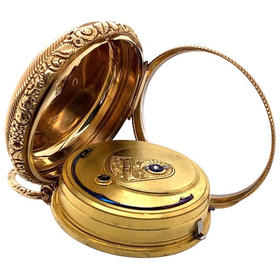 English 18K gold open faced lever pocket watch Circa 1820 English 18K gold open faced lever pocket watch Circa 1820