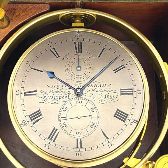 Small English deck chronometer with 56h power reserve Circa 1850 Small English deck chronometer with 56h power reserve Circa 1850