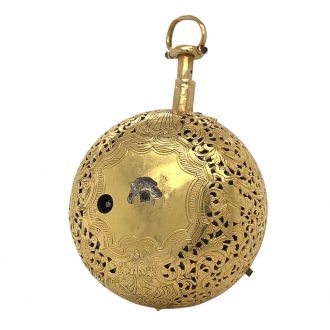 English gold pair-cased quarter repeating verge watch Circa 1696
