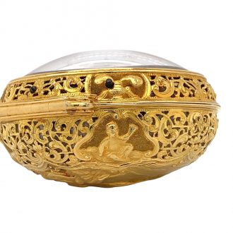 English gold pair-cased quarter repeating verge watch Circa 1696
