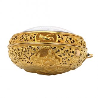 English gold pair-cased quarter repeating verge watch Circa 1696