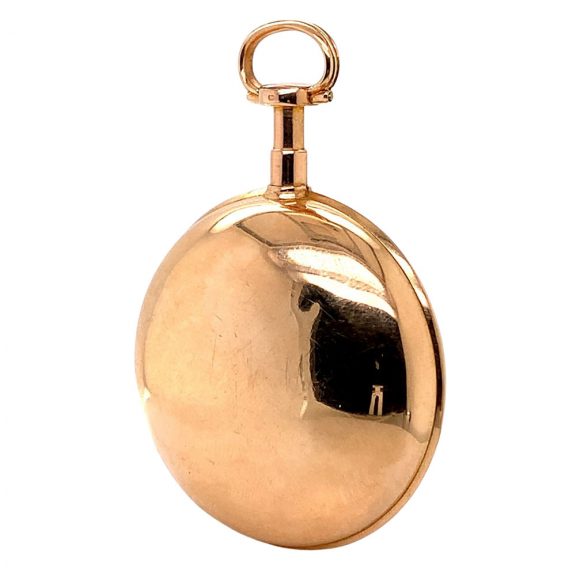 French 18K rose gold open faced cylinder watch Circa 1800 French 18K rose gold open faced cylinder watch Circa 1800
