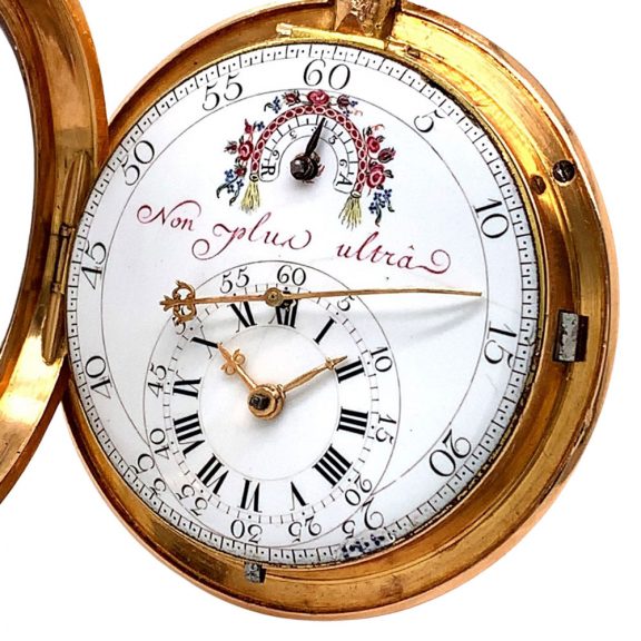 French 18K rose gold open faced cylinder watch Circa 1800 French 18K rose gold open faced cylinder watch Circa 1800