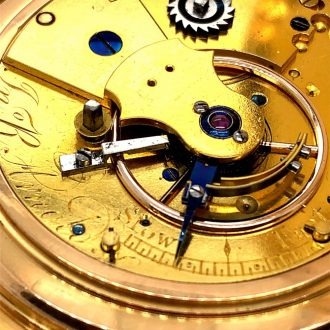 English rose gold half-quarter repeating cylinder watch Circa 1815