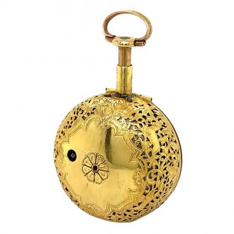 German repoussé triple-cased repeating verge watch Circa 1720