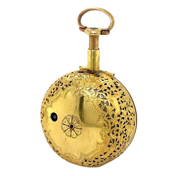 German repoussé triple-cased repeating verge watch Circa 1720 German repoussé triple-cased repeating verge watch Circa 1720