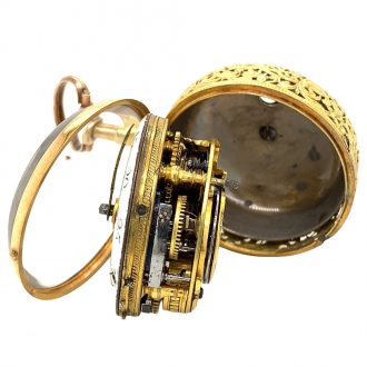 German repoussé triple-cased repeating verge watch Circa 1720