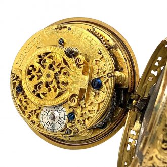 German repoussé triple-cased repeating verge watch Circa 1720