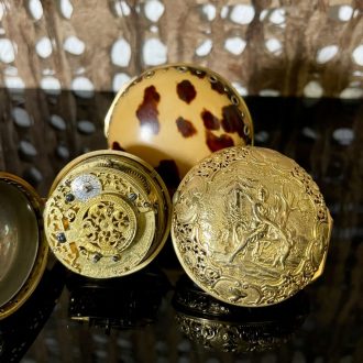 German repoussé triple-cased repeating verge watch Circa 1720
