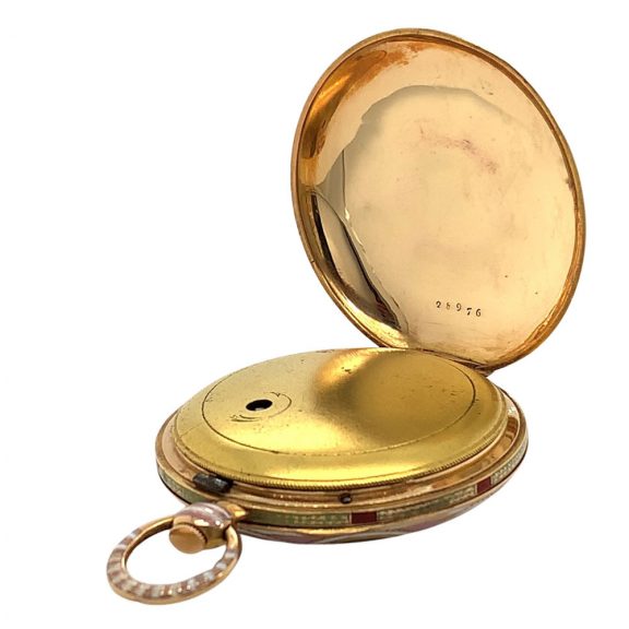 French gold and enamel verge for the Ottoman market Circa 1820 French gold and enamel verge for the Ottoman market Circa 1820