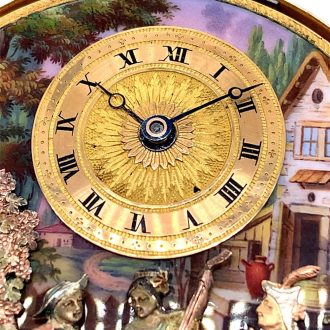 Swiss gold repeating musical cylinder watch with automata Circa 1810